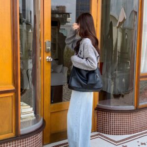 皮革扣帶大包（附小包）